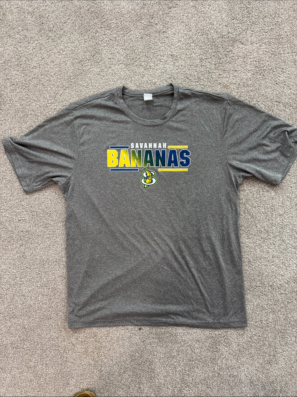 Savannah Bananas Gray Graphic Tee - Men's Crewneck Shirt Size L